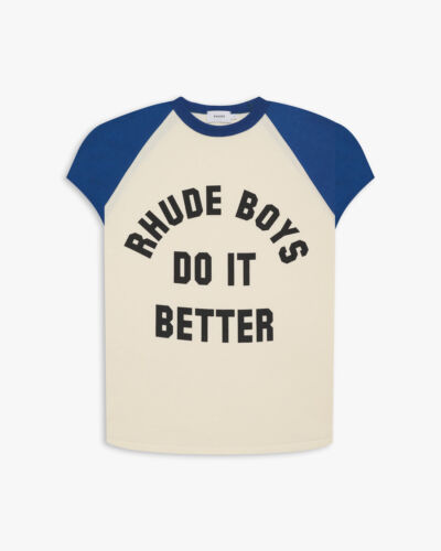 Rhude Boys Cutoff Raglan  Tee Shirt